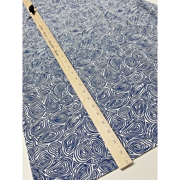 Katherine Way Blue Geometric Circles Sleeveless Shift Dress Stretch Women Size L - Picture 9 of 9